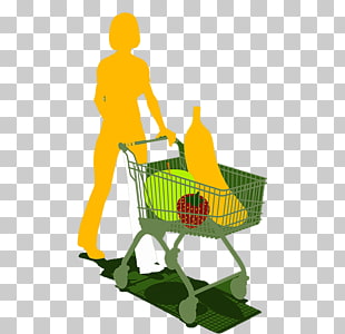shopping cart clipart man