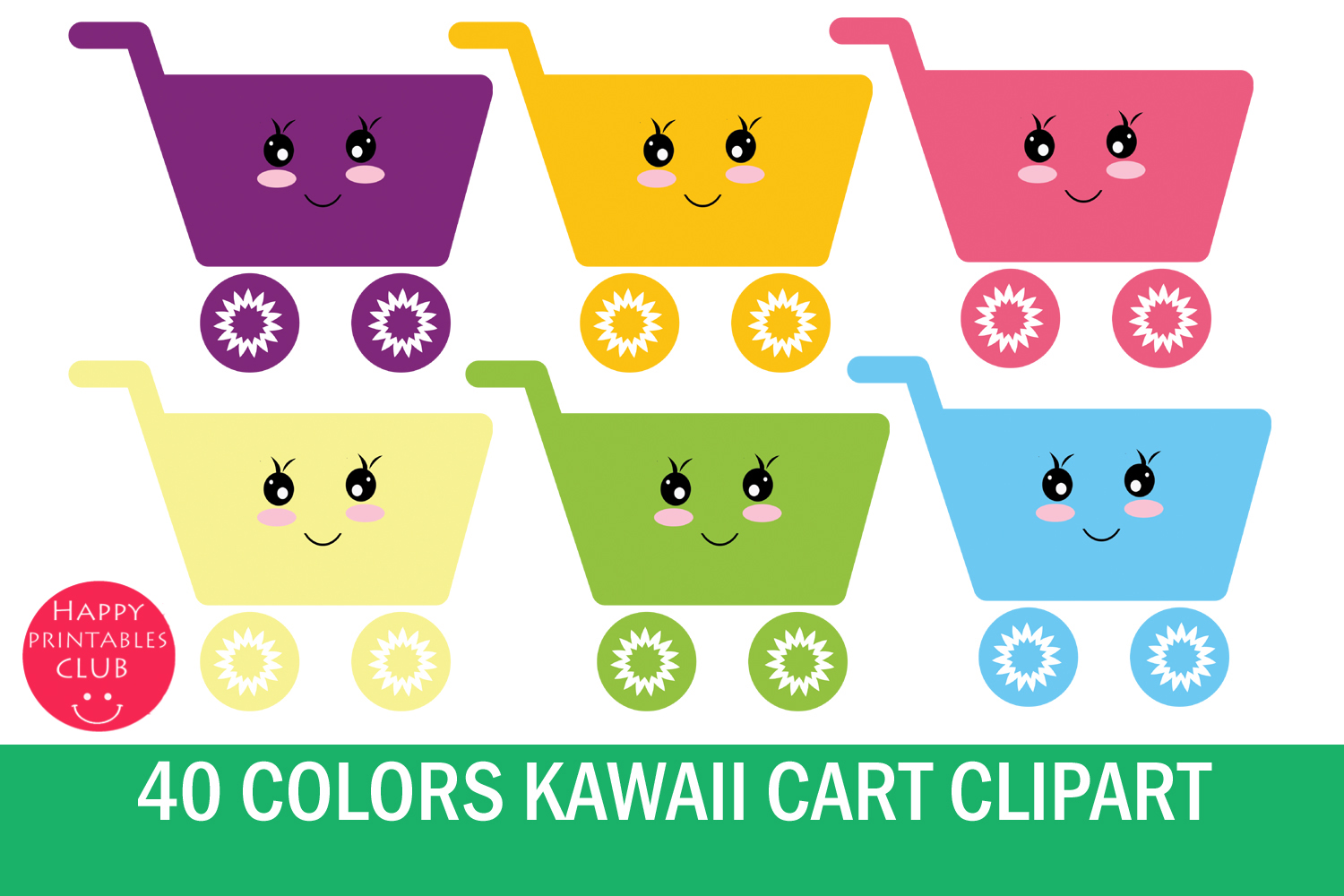 Kawaii Cart Clipart