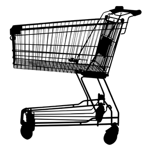 Shopping Cart Silhouette clipart, cliparts of Shopping Cart