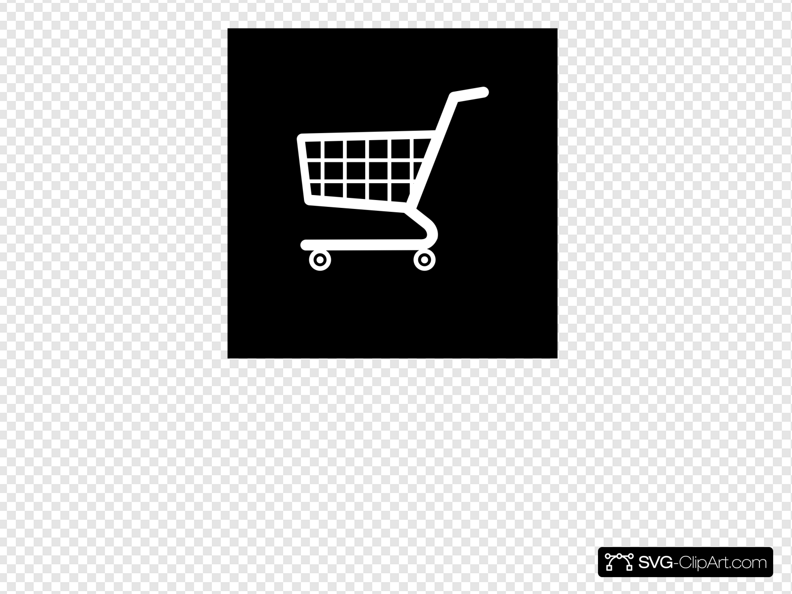 White Shopping Cart Clip art, Icon and SVG