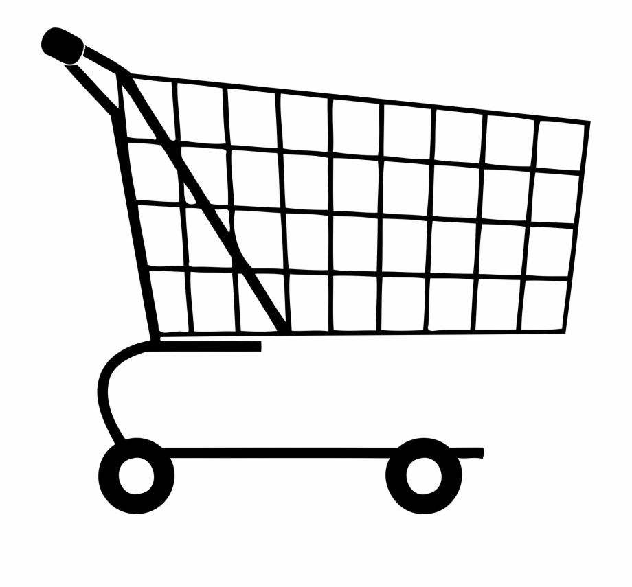 Shopping Cart Clipart Black And White