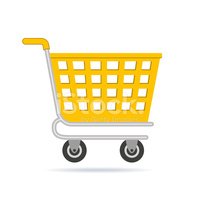 Empty Yellow Shopping Cart stock vectors