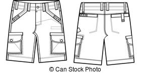 Cargo shorts Stock Illustration Images