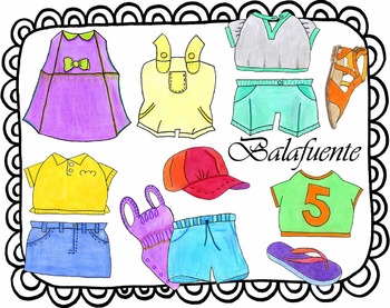 Spring and summer clothes clip art