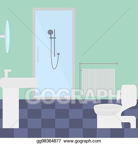 Eps illustration bathroom.