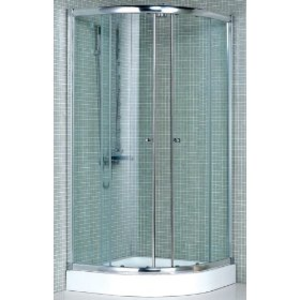Shower Enclosure Mm Tempered Glass Aluminum Frame Brass