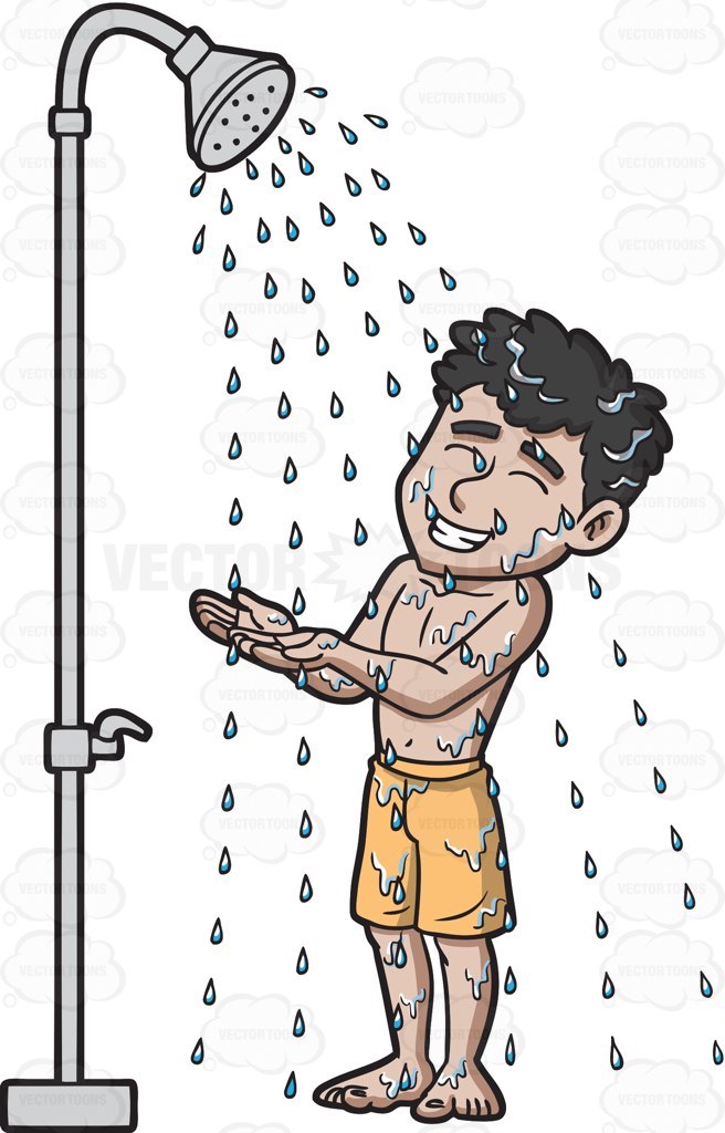 50 showering clipart.