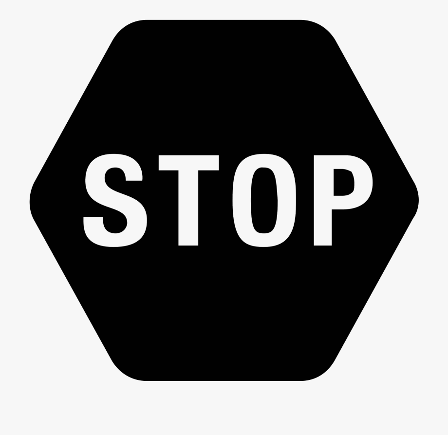 Stop Sign Clip Art Black