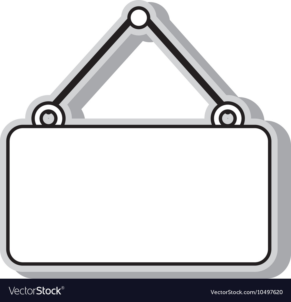 Hanging sign blank isolated