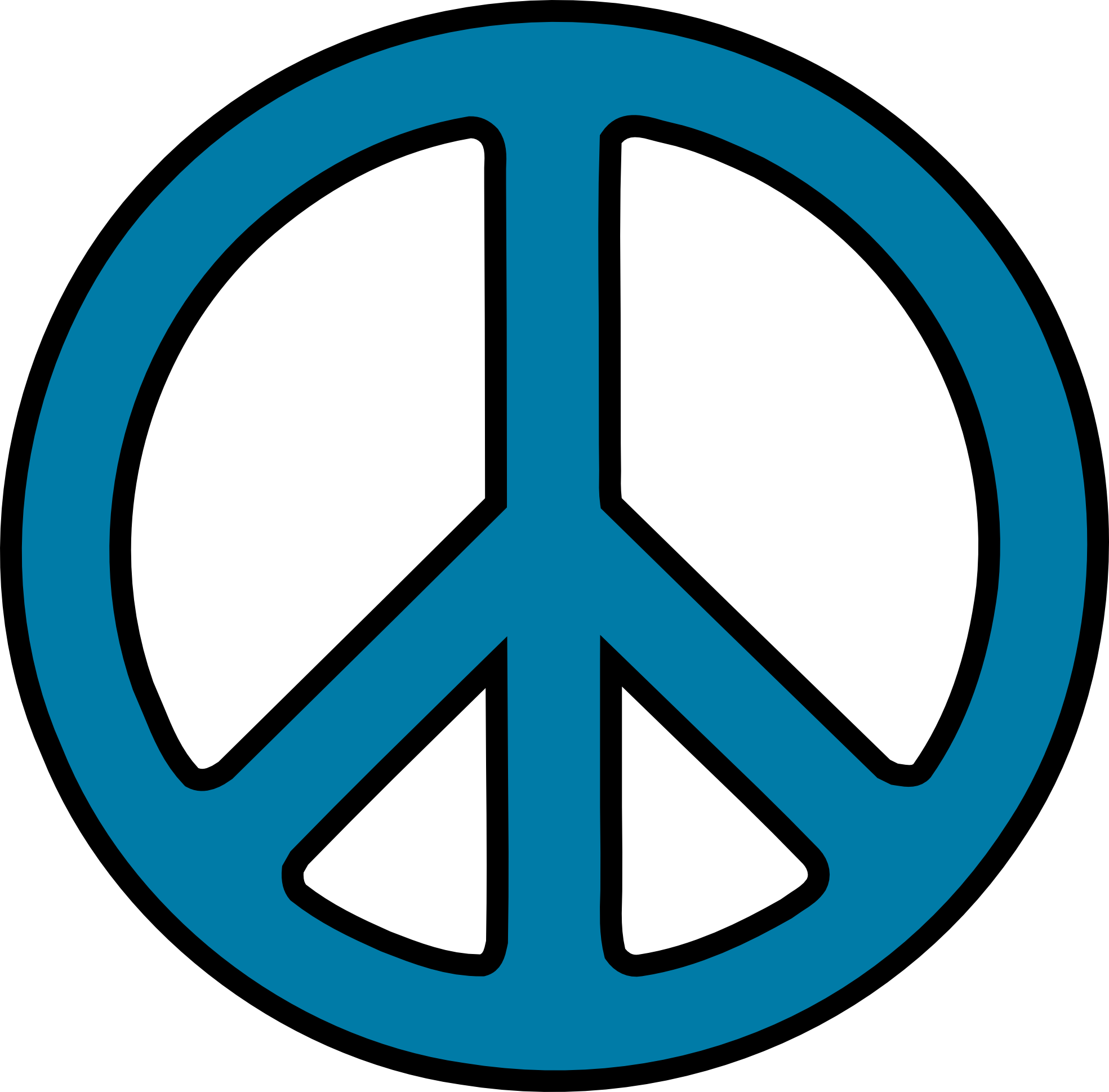 Peace sign clip.