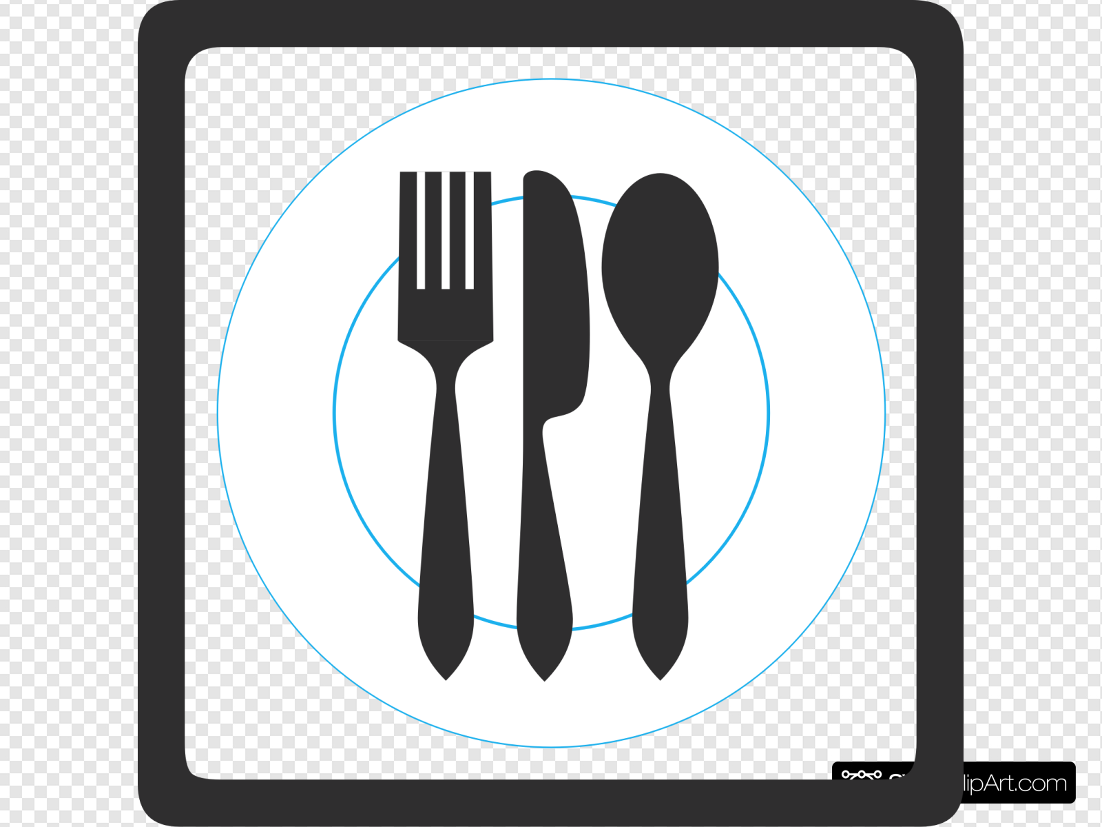 Restaurant symbol clip.