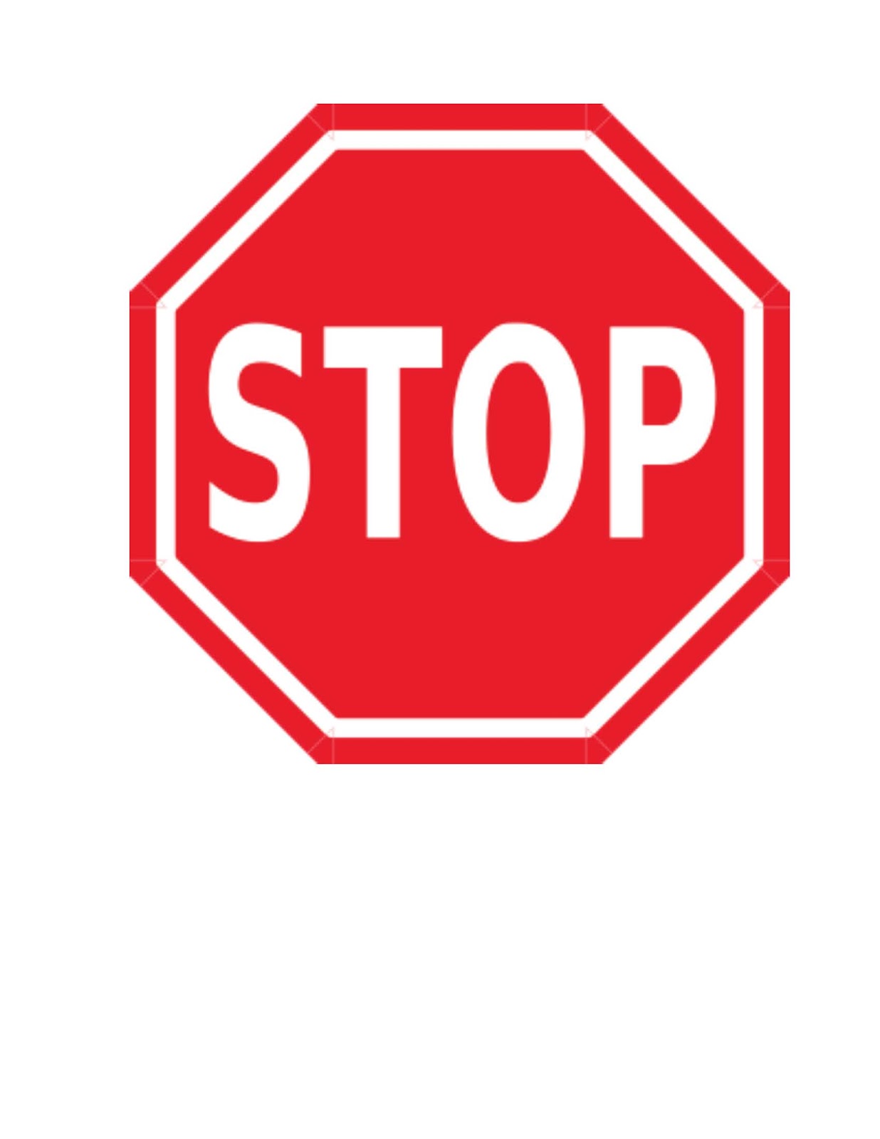 Stop sign clipart images