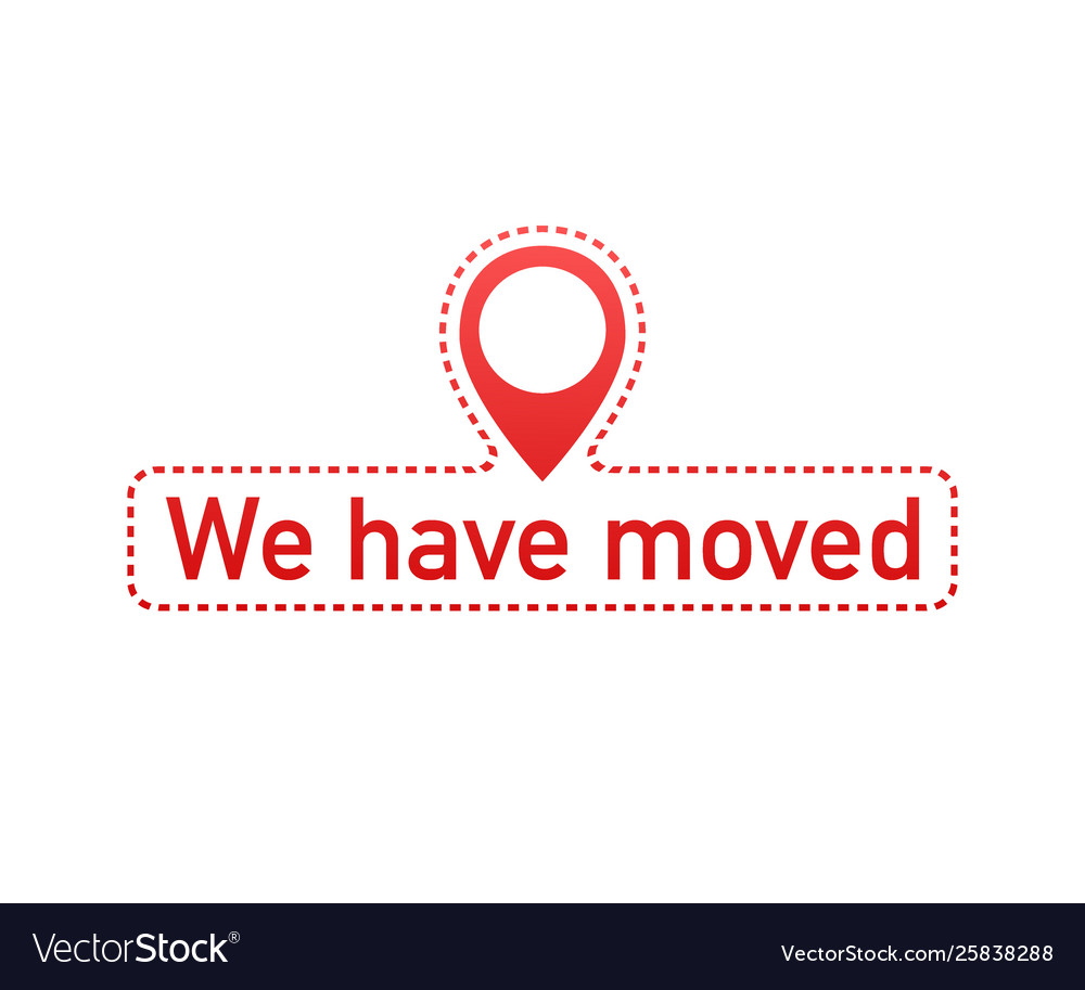 We ve moved moving office sign clipart image