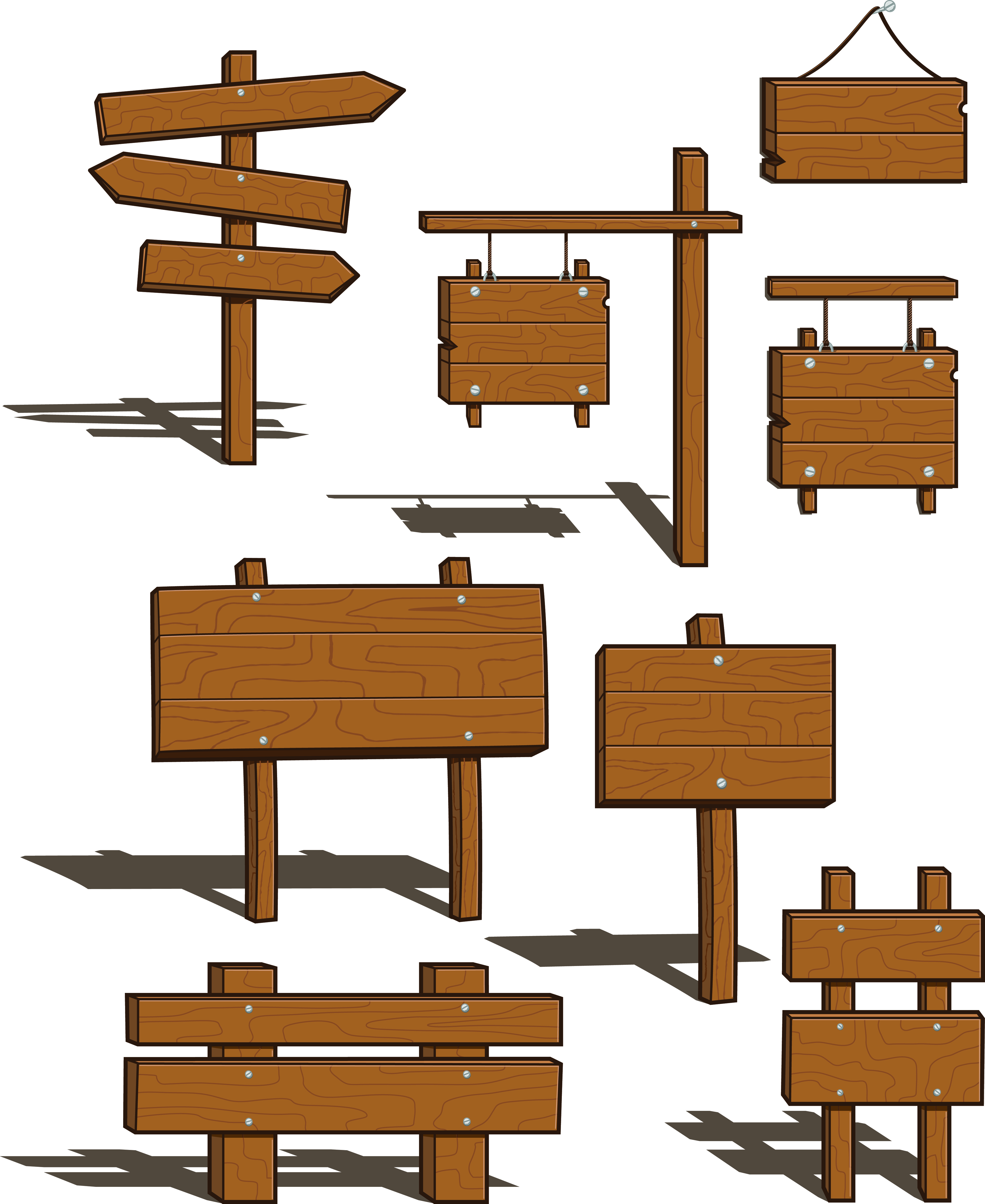 Wood Signs Clipart
