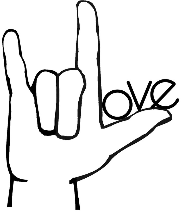 Sign language love.
