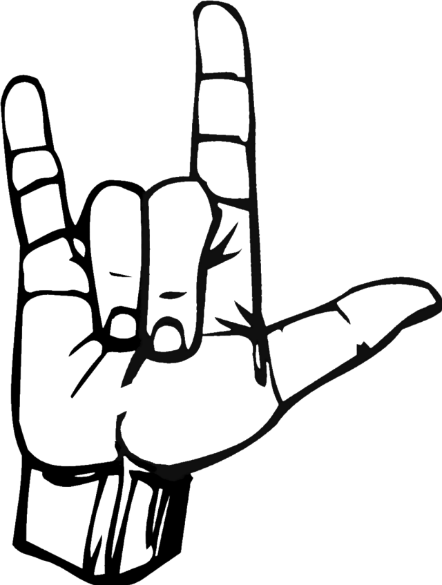 sign language clipart number