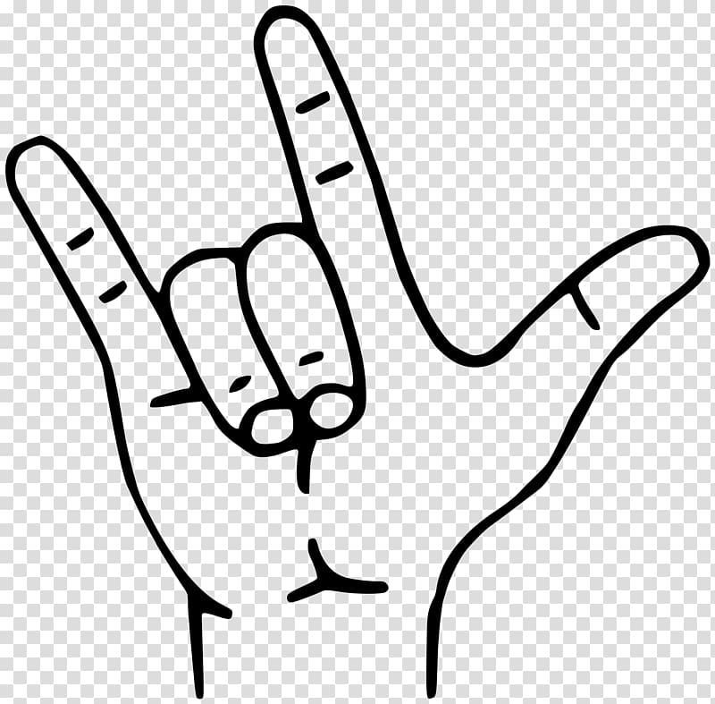 ILY sign American Sign Language Alphabet, symbol transparent