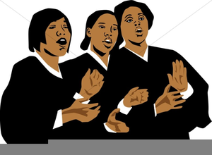African American Choir Singing Clipart