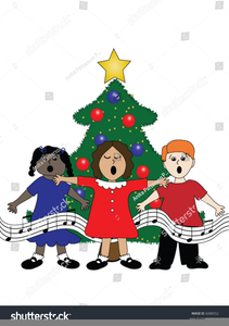 Christmas singers clipart.