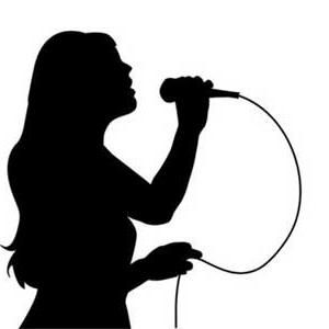 Singer silhouette clipart.