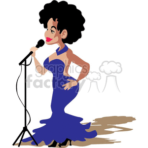 African American singer clipart