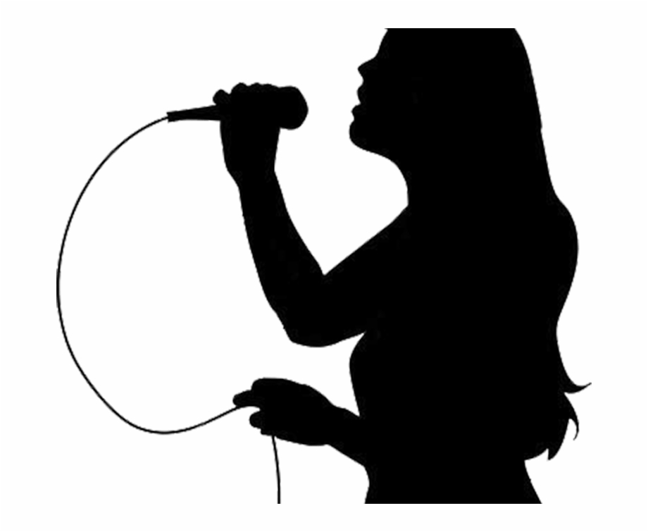 Singing silhouette png.