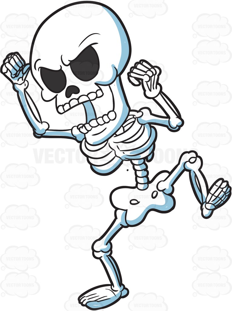 Cartoon skeleton clipart.