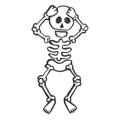 Free cartoon skeleton.