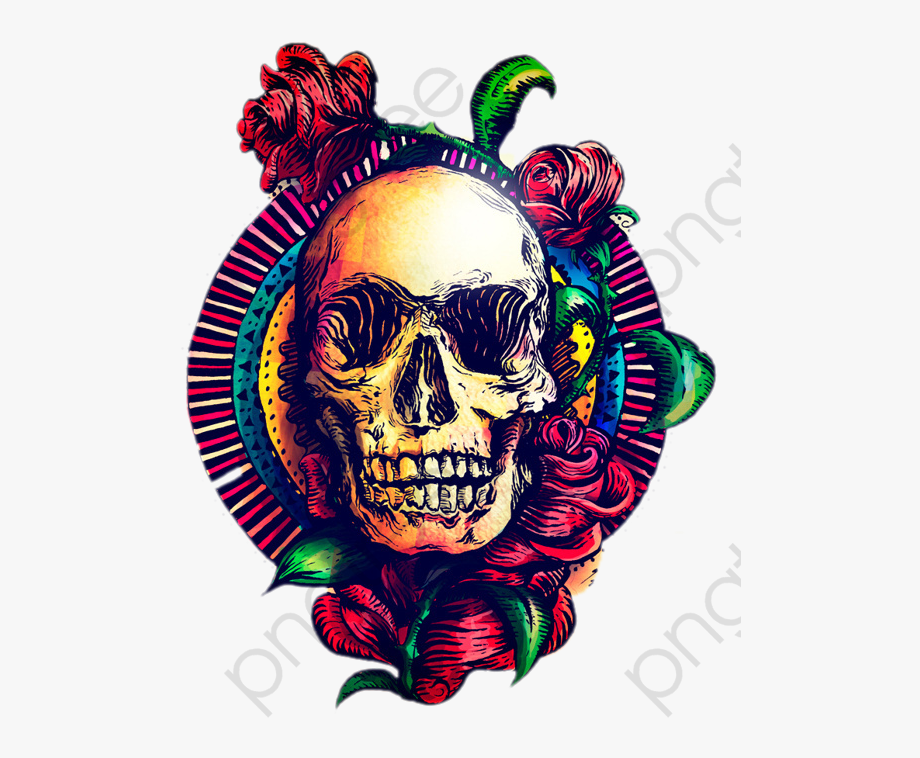 Skeleton clipart colorful.