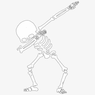 skeleton clipart dabbing