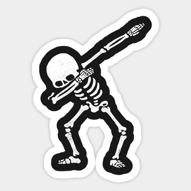 Dabbing Skeleton Shirt Dab Hip Hop Skull Dabbin White