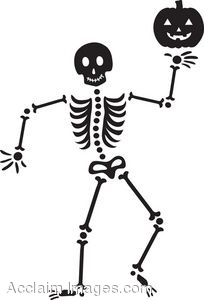 Halloween clip art skeleton