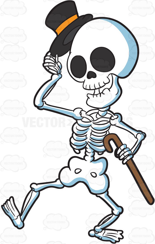 skeleton clipart happy