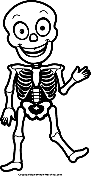 Skeleton clipart for kids