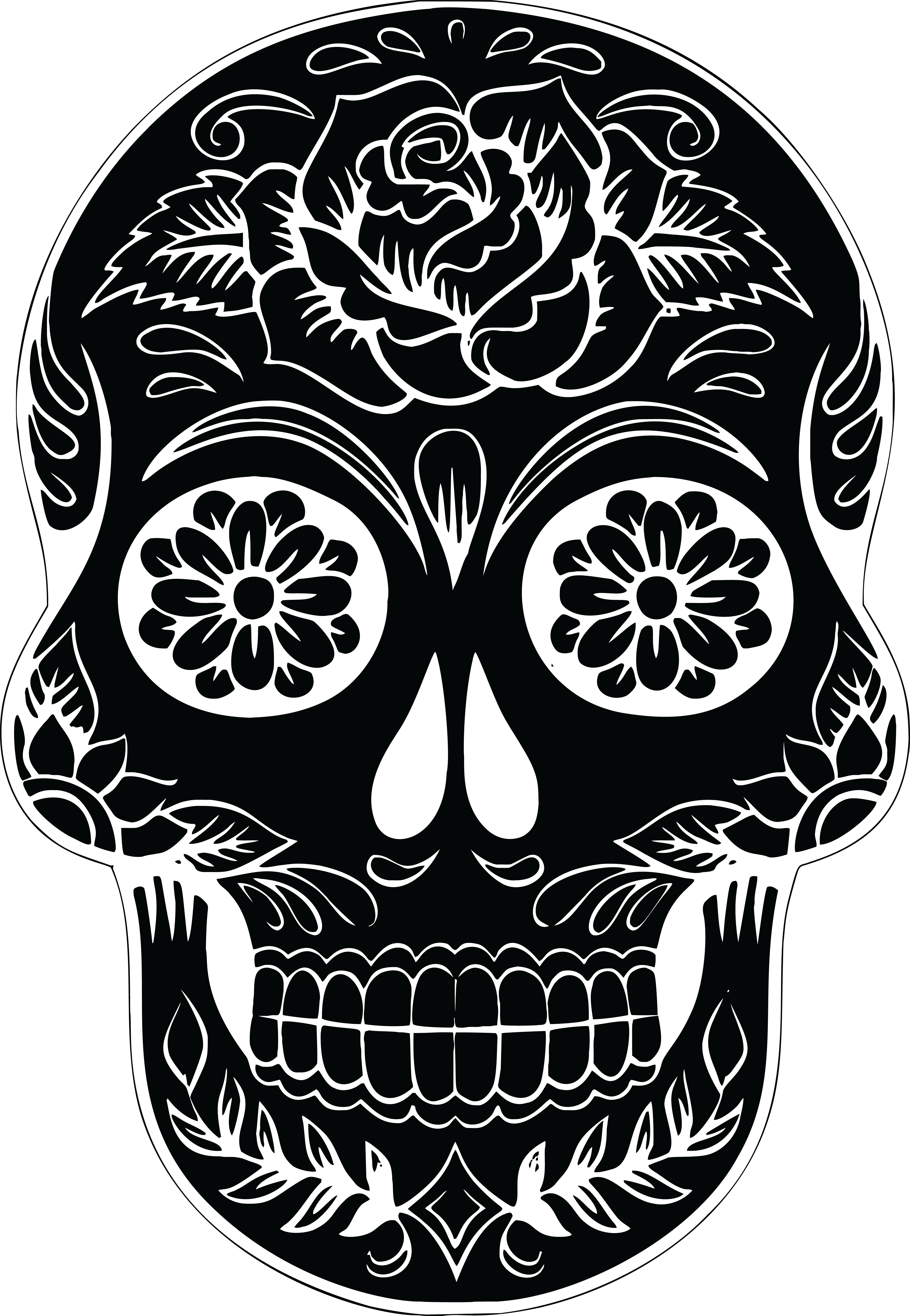 Calavera skull silhouette.