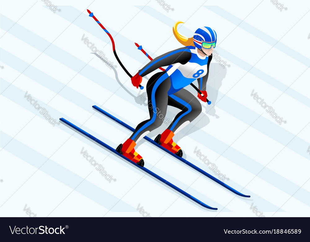 Alpine skiing clipart.