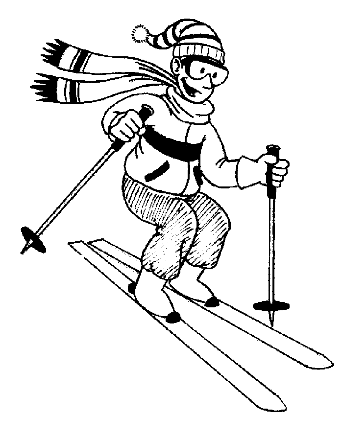 Free Skiing Clipart Black And White, Download Free Clip Art