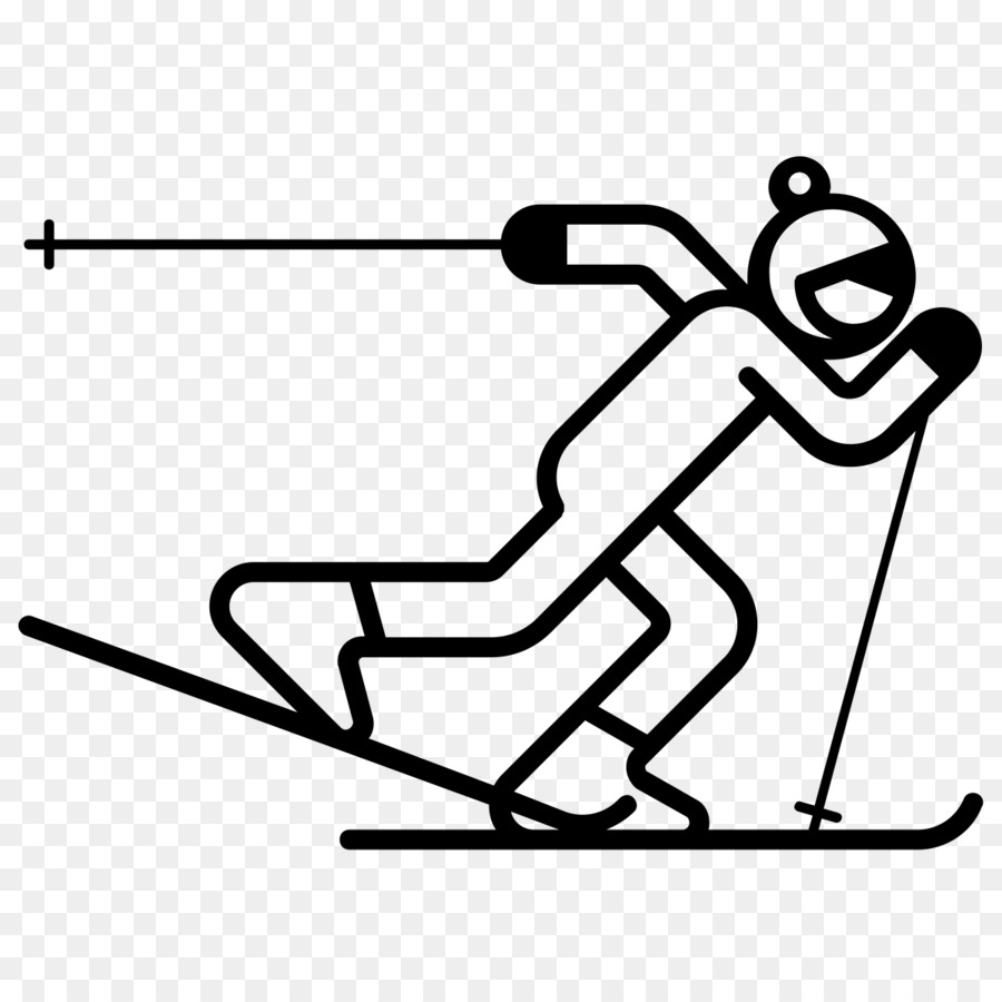 Лыжник схематично