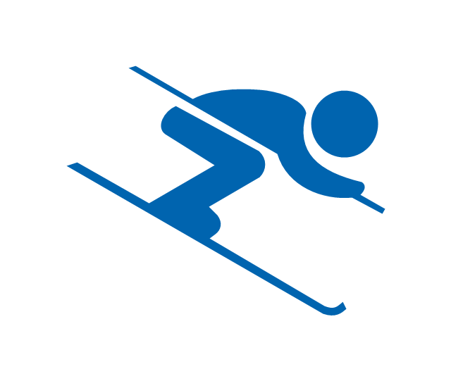 ski clipart blue