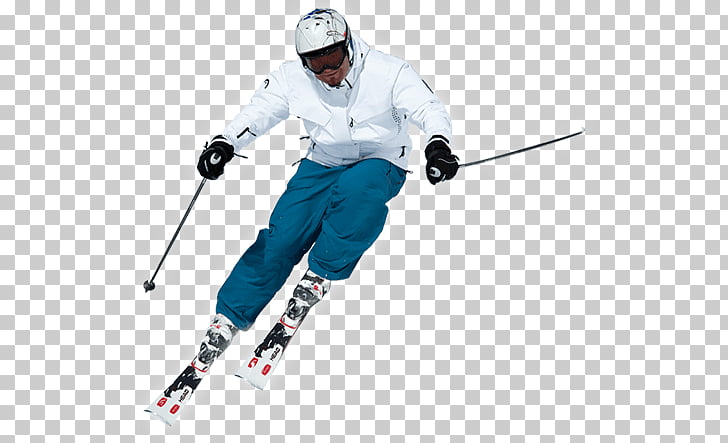 Skiing blue person.