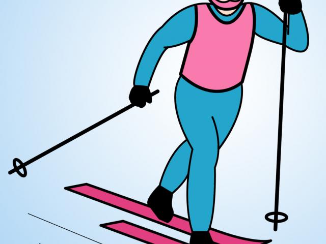 ski clipart border