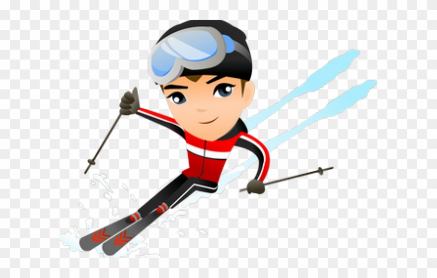 Skiing Clipart Family Four