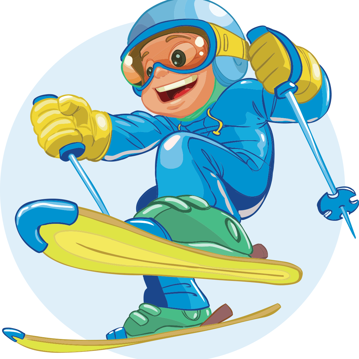 Skiing clipart cute.