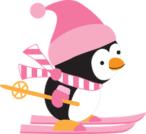 Penguin skier