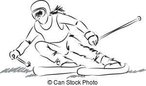 Ski illustrations and.