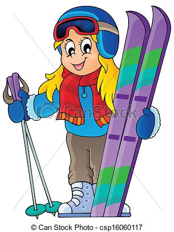 Ski equipment clipart.