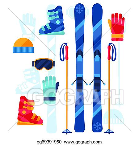 Vector art skiing.