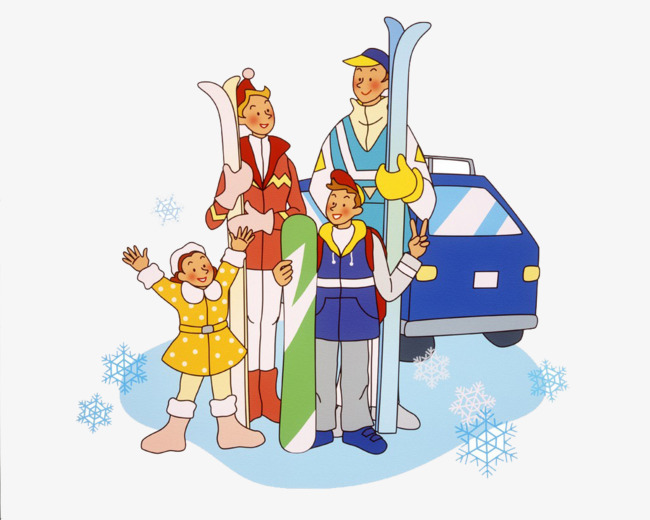 Download Free png The Whole Family Goes Skiing, Family