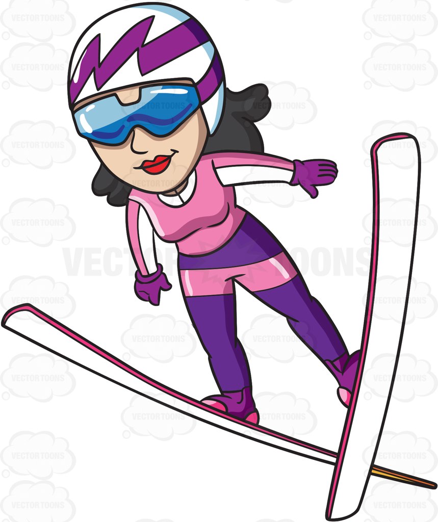 Alpine skiing cliparts.