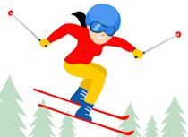 Skis clipart female.